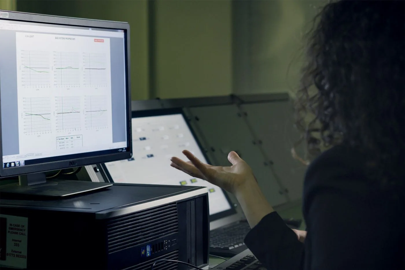 Reviewing digital data on a monitor
