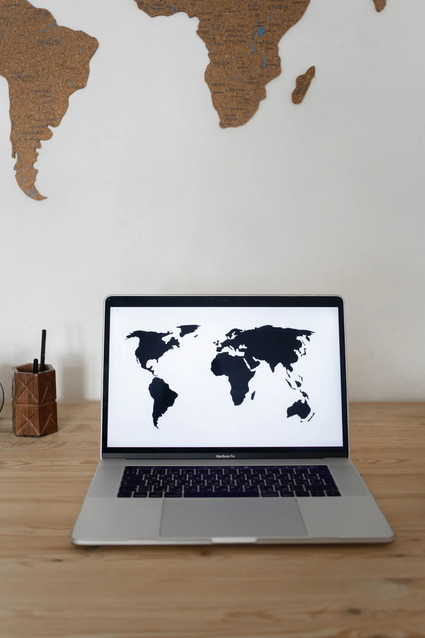 A geographic map displayed on a computer
