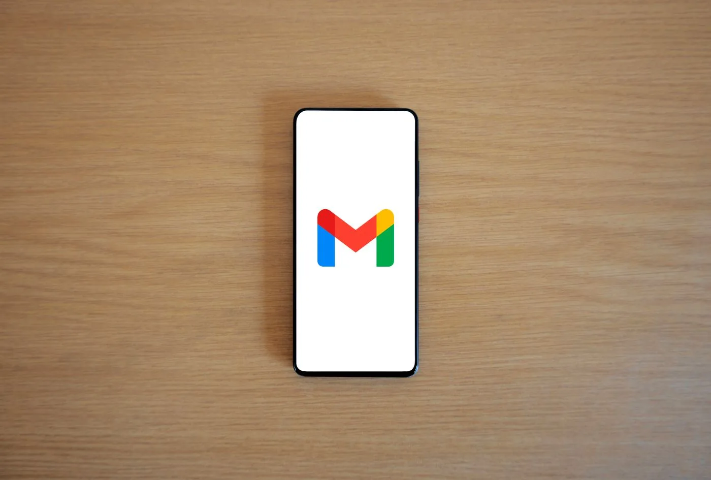 An email application on a smartphone